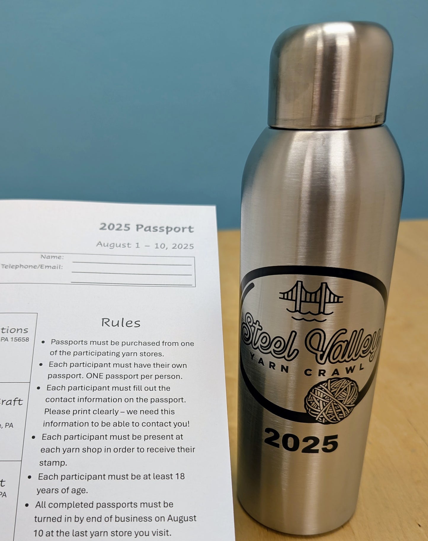 2025 Steel Valley Yarn Crawl Passport